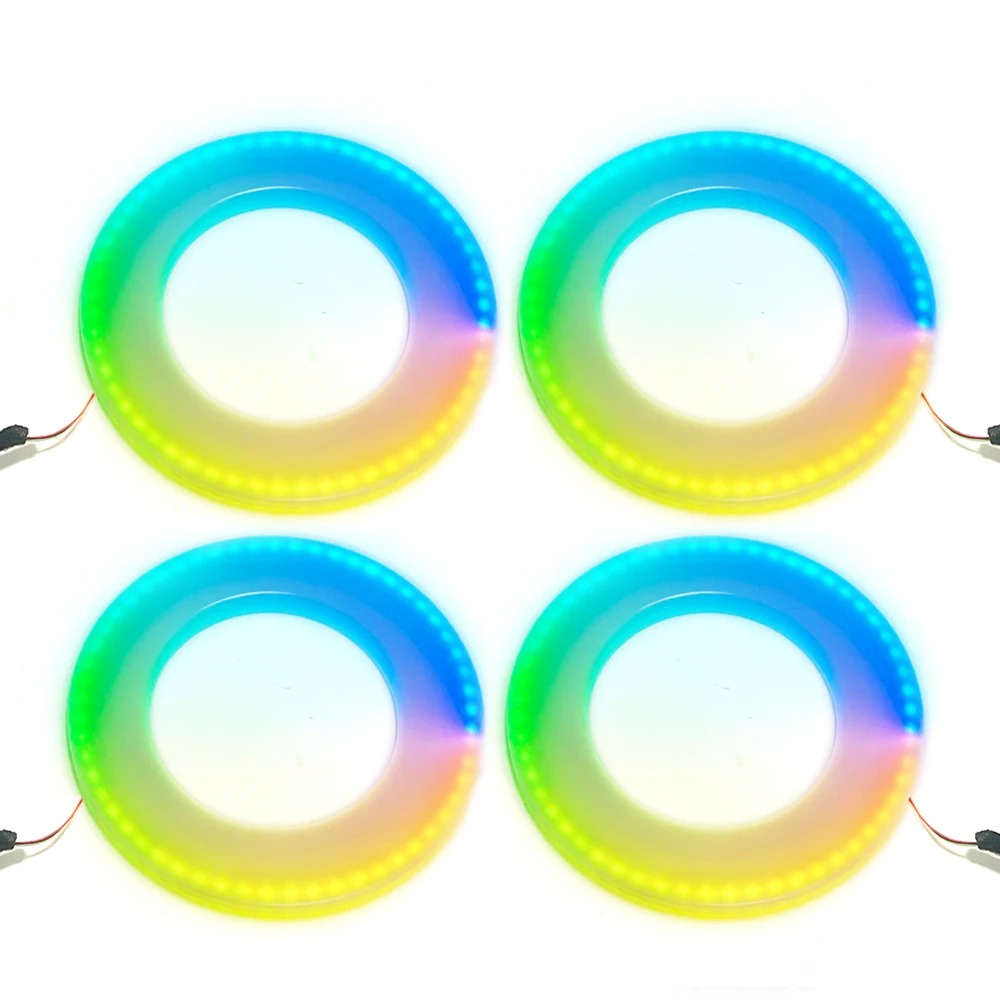 Car Ambient Light 18 in 1 RGB 64 Colors Symphony Interior Acrylic Guide Fiber Strip Decoration Atmosphere Light With App Control