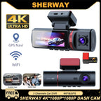 3 CHANNEL DVR UHD 4K 3 WAY DASHCAM