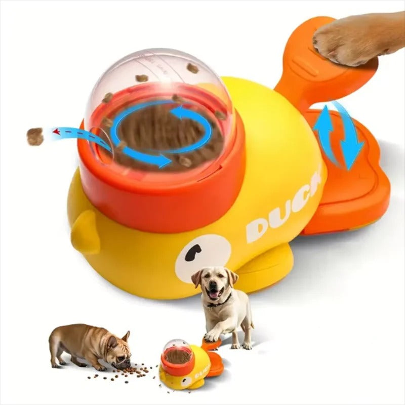 TRAINING PET FEEDER LITTLE YELLOW DUCK LEAKING DEVICE