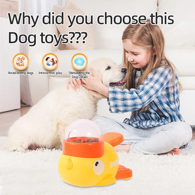 TRAINING PET FEEDER LITTLE YELLOW DUCK LEAKING DEVICE