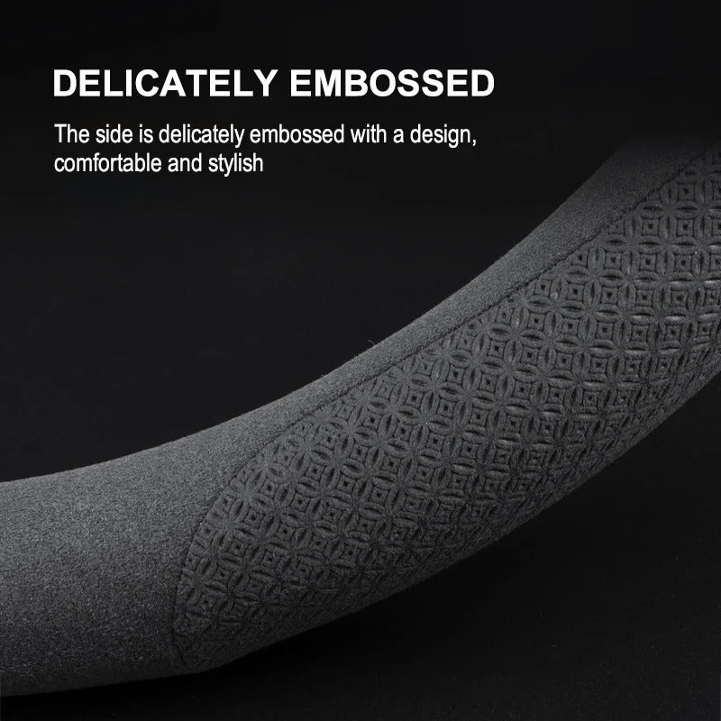 LEATHER ANTI-SLIP STEERINGWHEEL COVER