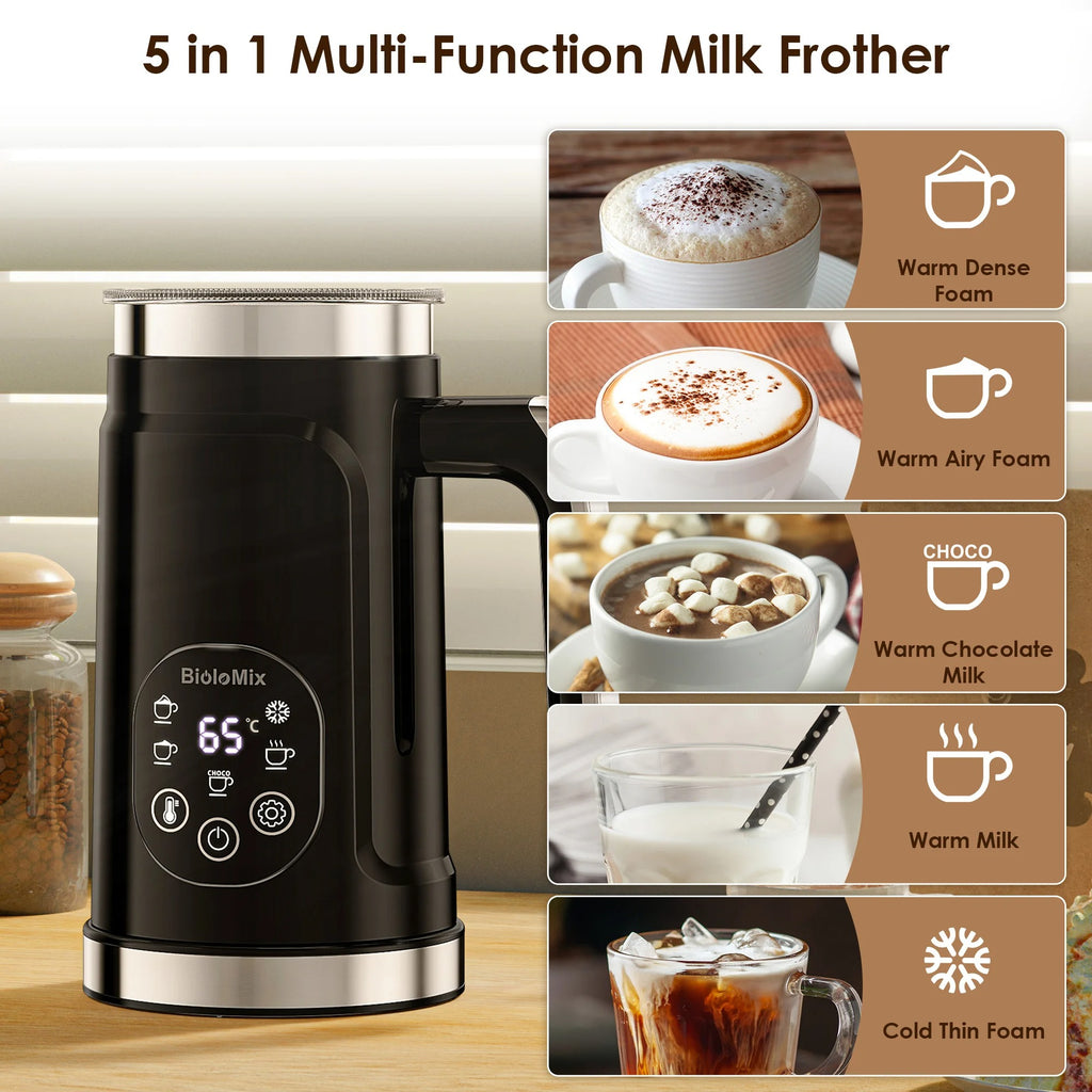 5 IN 1 UPGRADED MILK FROTHERS FOAM MAKER