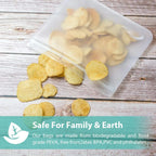 REUSEABLE SILICONE FOOD STORAGE BAGS