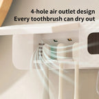 WALL MOUNTED SMART TOOTHBRUSH HOLDER & AUTOMATIC TOOTHPASTE DISPENSER