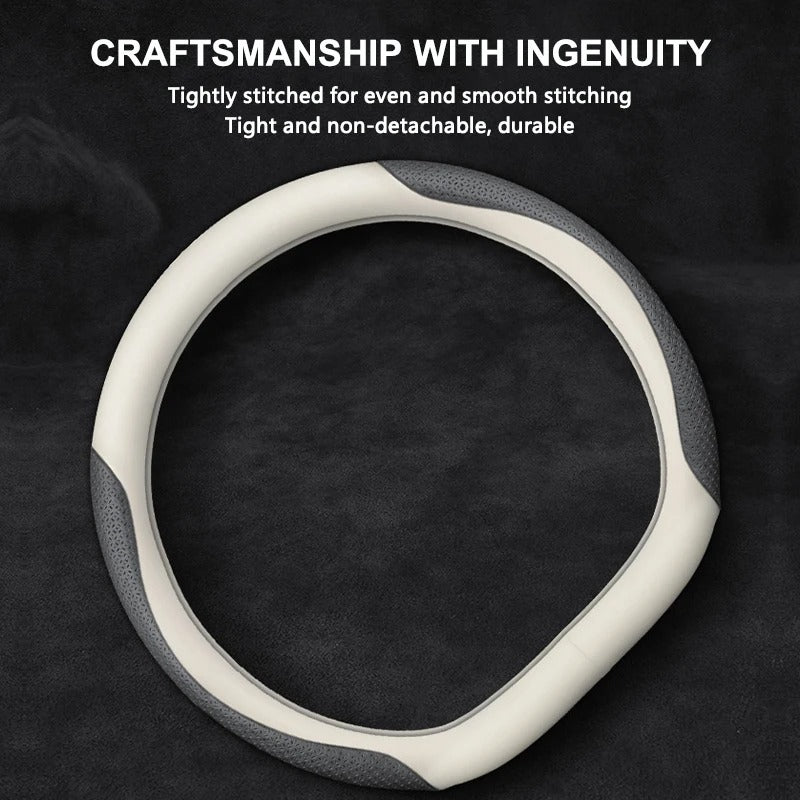 LEATHER ANTI-SLIP STEERINGWHEEL COVER