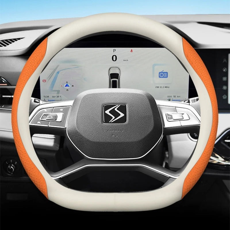 LEATHER ANTI-SLIP STEERINGWHEEL COVER