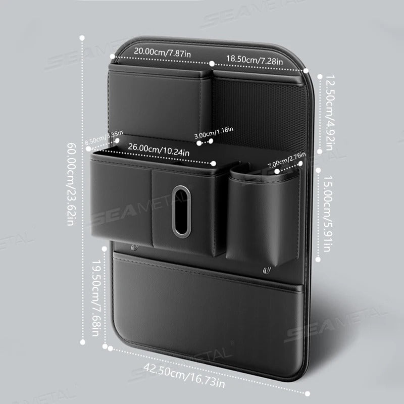 SEAMETAL 6-POCKET CAR SEAT BACK ORGANIZER PREMUIM